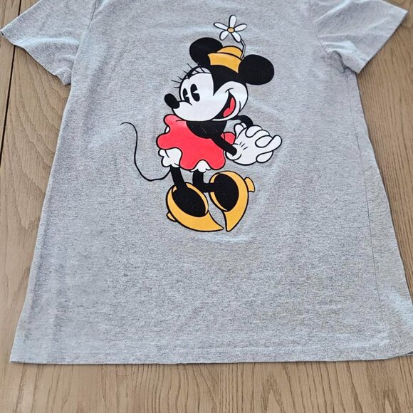 Disney Minnie Mouse Tee Shirt Heather Gray w/Minnie in Red Size M Cotton/Poly - Picture 11 of 11